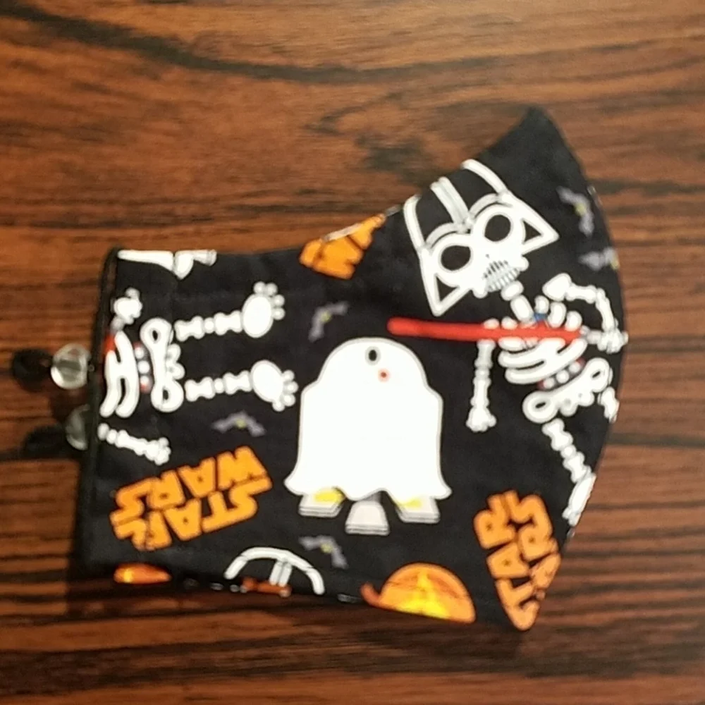 Hand Crafted Face Mask Star Wars Kids Black/Orange